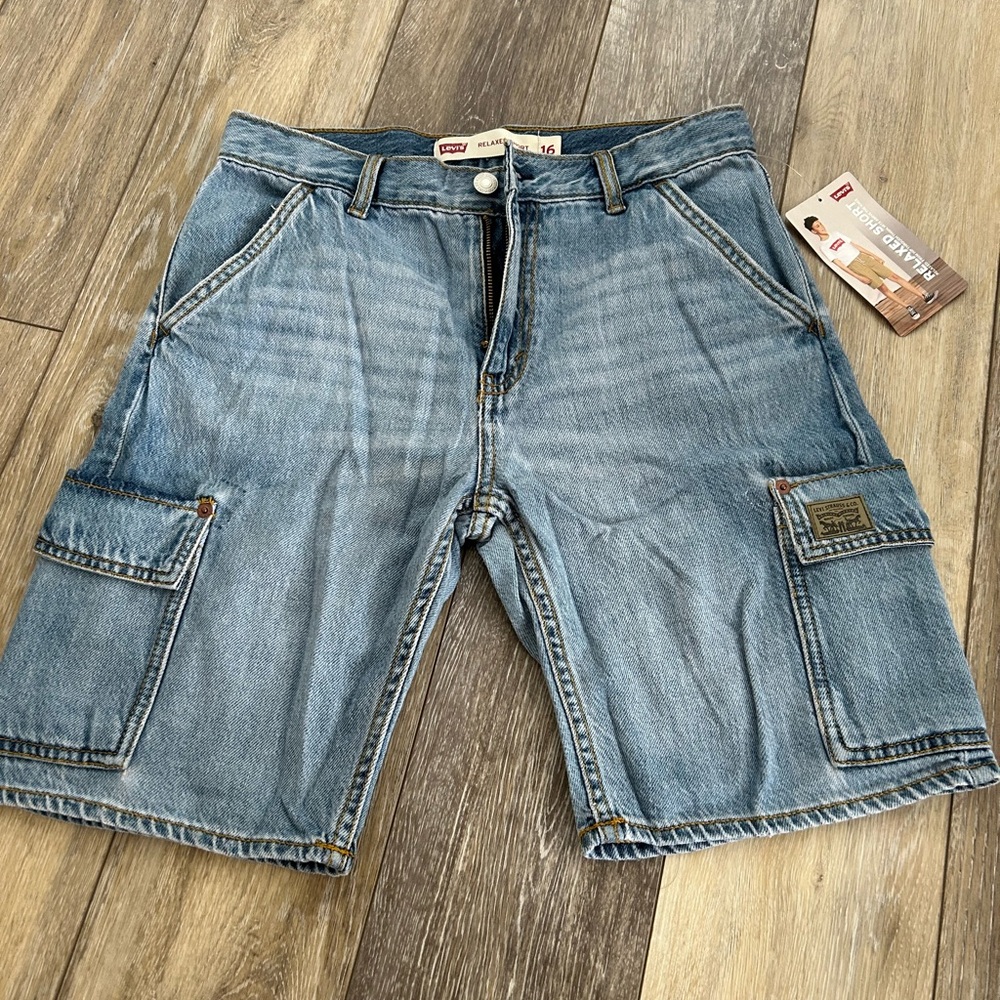 Levi's Blue Denim Cargo Shorts